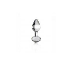 Icicles No 44 Glass Anal Plug 2.5 Inch--Clear